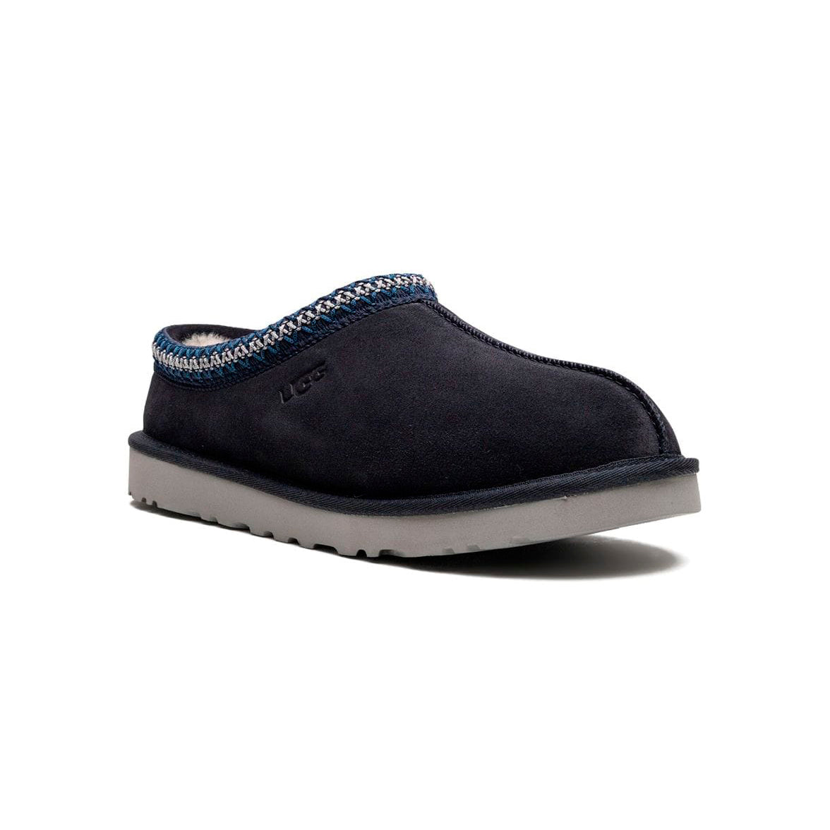 UGG Tasman Black chaussons homme et femme en daim et peau de mouton noir, vue de face