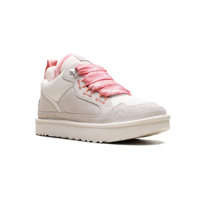 UGG Lowmel Love '25 Jasmin Tropical Pink baskets femme en daim et textile recyclé rose, vue de face