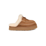 UGG Disquette Alpine Chestnut – Mules Plateforme Femme en Peau de Mouton Premium
