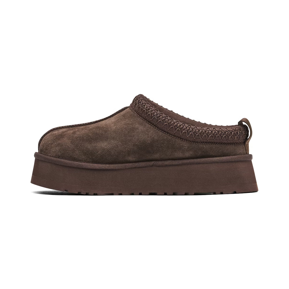 UGG Tazz Cacao chaussons à plateforme femme en daim et peau de mouton cacao, détail semelle