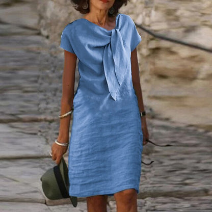 Robe Midi Femme en lin, coupe confortable – Menvelo