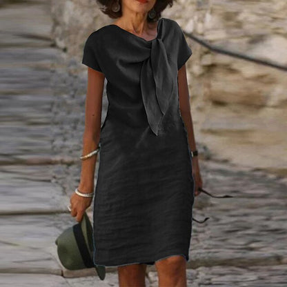 Robe Midi Femme en lin, coupe confortable – Menvelo