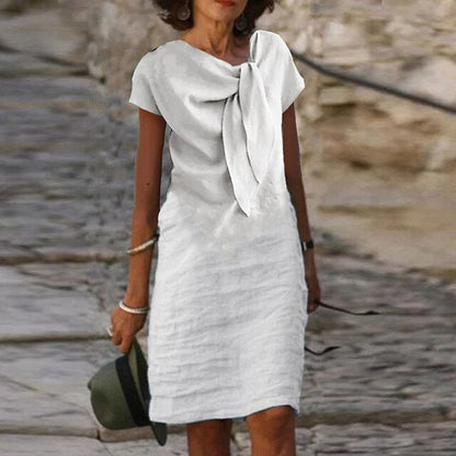 Robe Midi Femme en lin, coupe confortable – Menvelo
