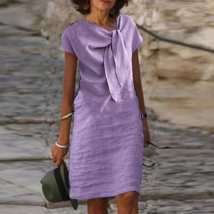 Robe Midi Femme en lin, coupe confortable – Menvelo