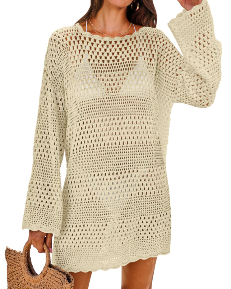 Robe Pull Femme en maille, manches longues, coupe confortable – Menvelo