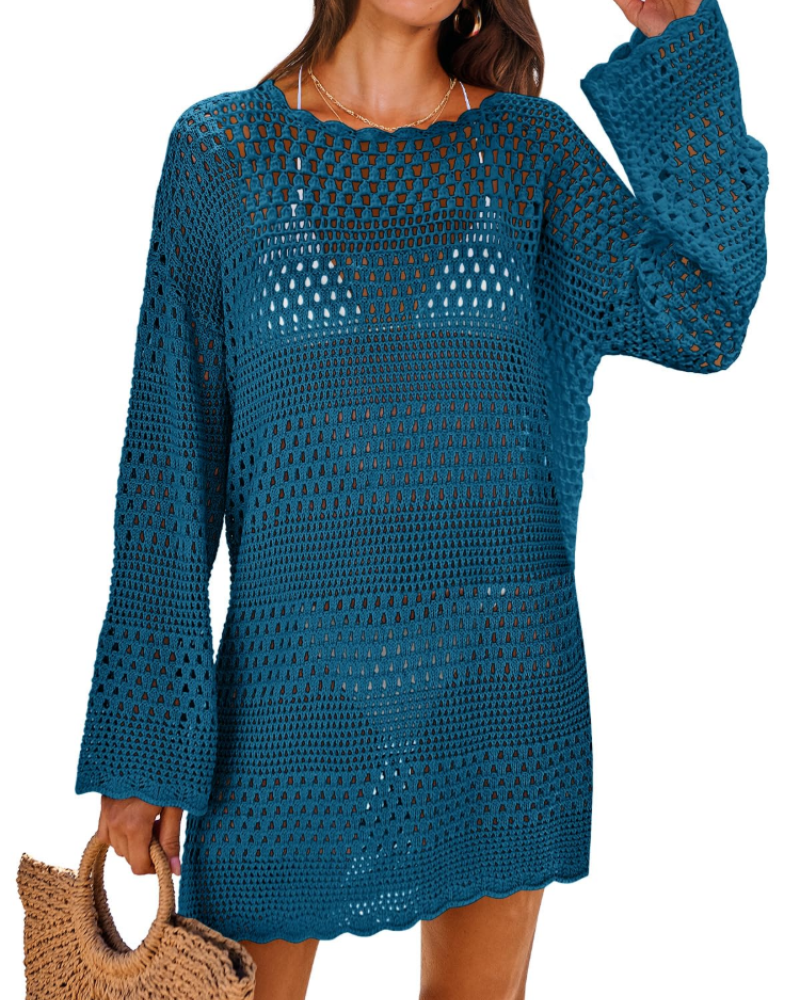 Robe Pull Femme en maille, manches longues, coupe confortable – Menvelo