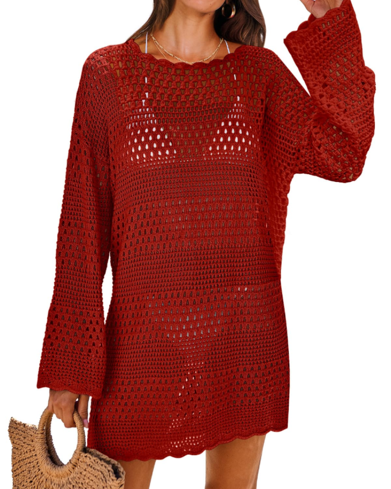 Robe Pull Femme en maille, manches longues, coupe confortable – Menvelo