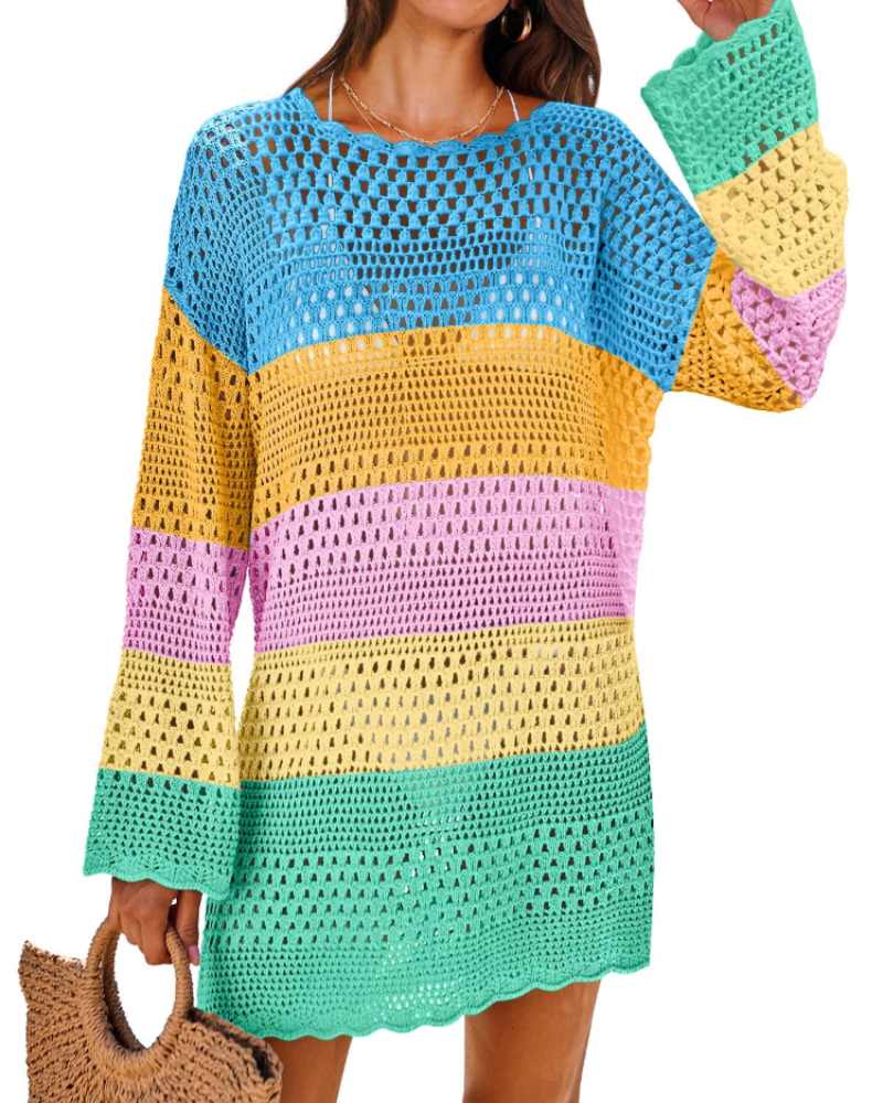 Robe Pull Femme en maille, manches longues, coupe confortable – Menvelo