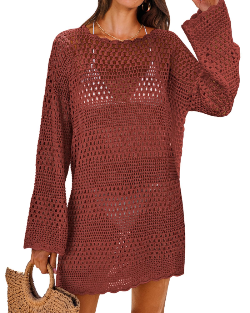 Robe Pull Femme en maille, manches longues, coupe confortable – Menvelo