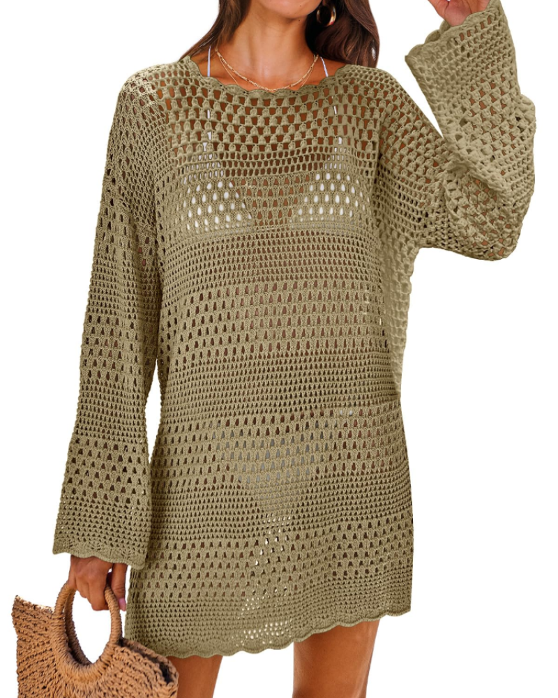 Robe Pull Femme en maille, manches longues, coupe confortable – Menvelo