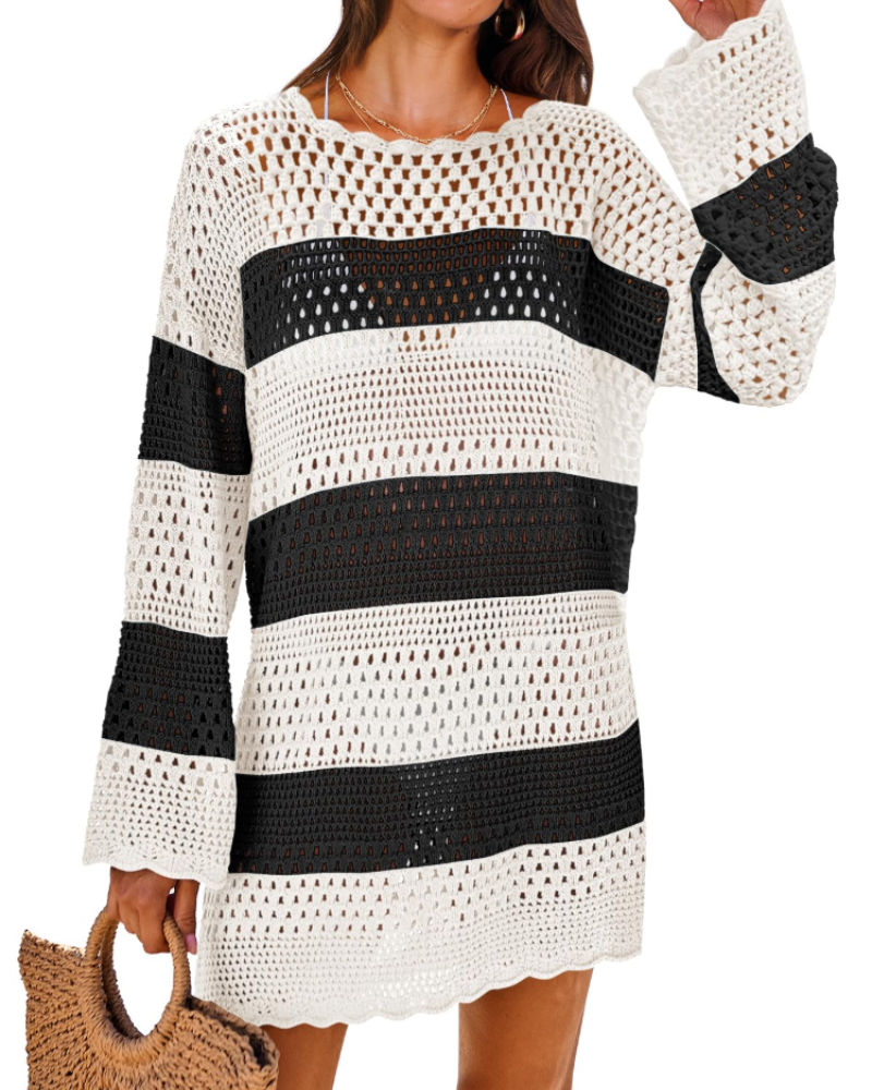 Robe Pull Femme en maille, manches longues, coupe confortable – Menvelo