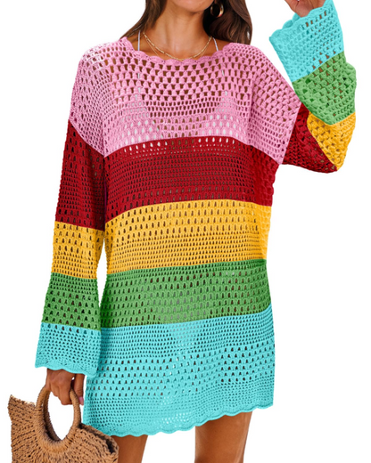 Robe Pull Femme en maille, manches longues, coupe confortable – Menvelo