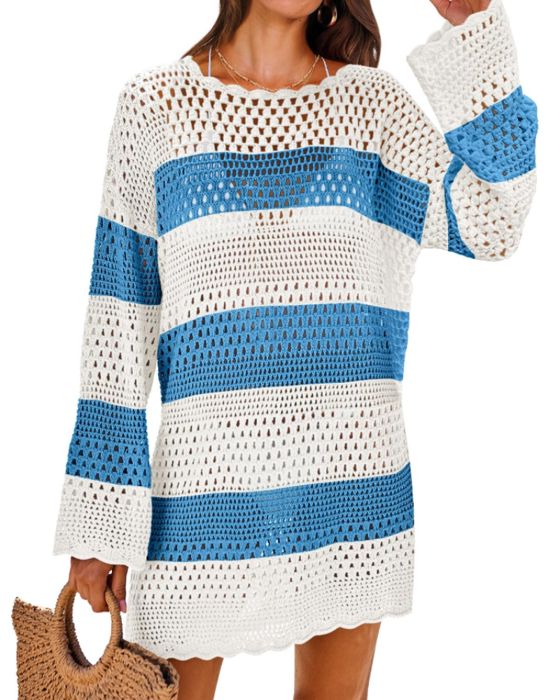 Robe Pull Femme en maille, manches longues, coupe confortable – Menvelo