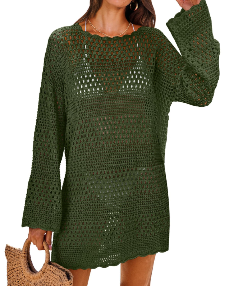 Robe Pull Femme en maille, manches longues, coupe confortable – Menvelo