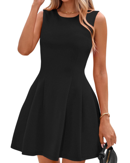 Robe Mini Femme en tissu léger, sans manches, coupe confortable – Menvelo