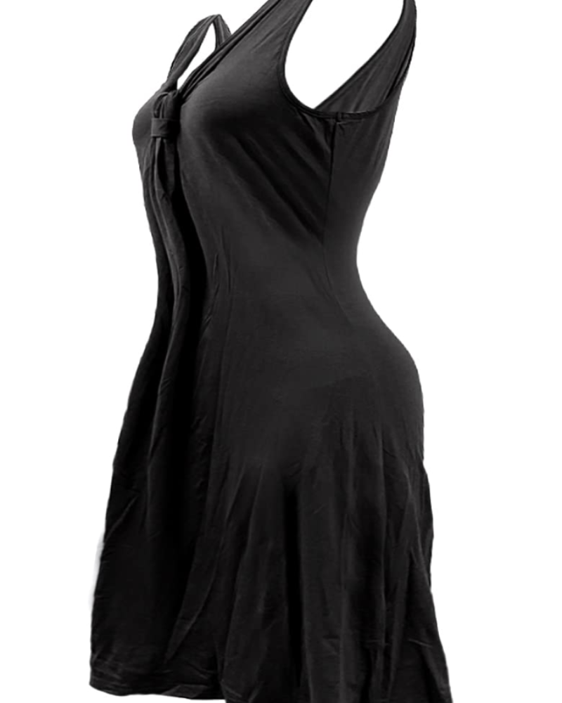 Robe Midi Femme en tissu léger, col V, coupe ample – Menvelo