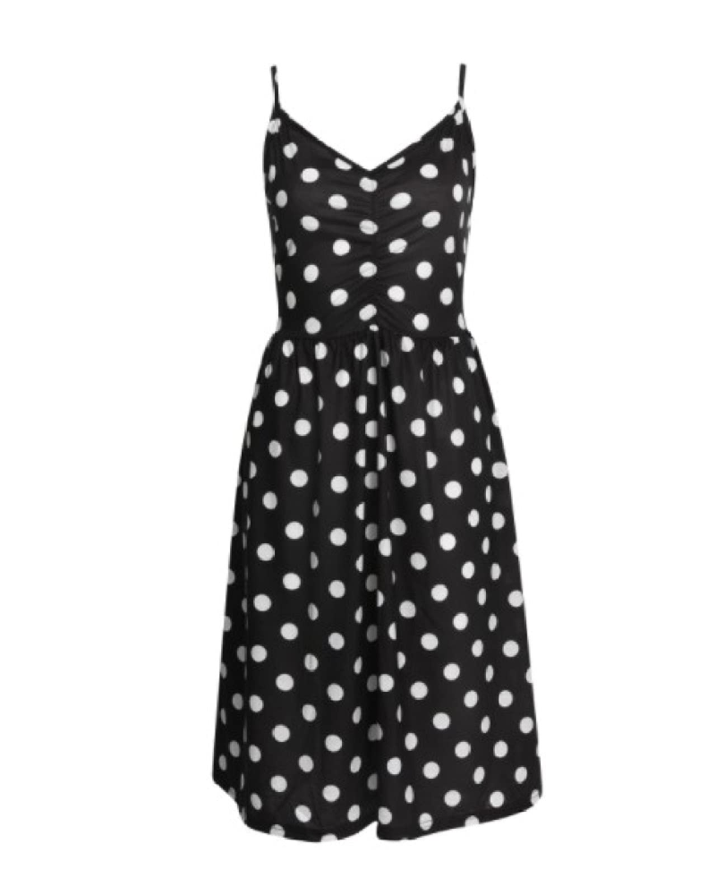 Robe Midi Femme en tissu léger, sans manches, coupe fluide – Menvelo