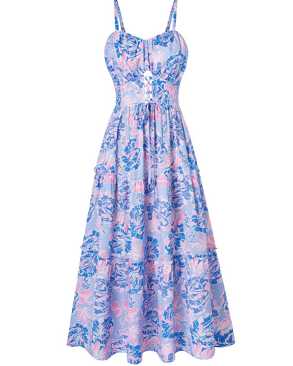 Robe Midi Femme en dentelle, à bretelles, coupe fluide – Menvelo