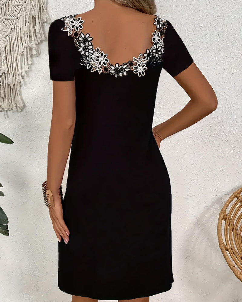 Robe Mini Femme en dentelle, coupe fluide – Menvelo