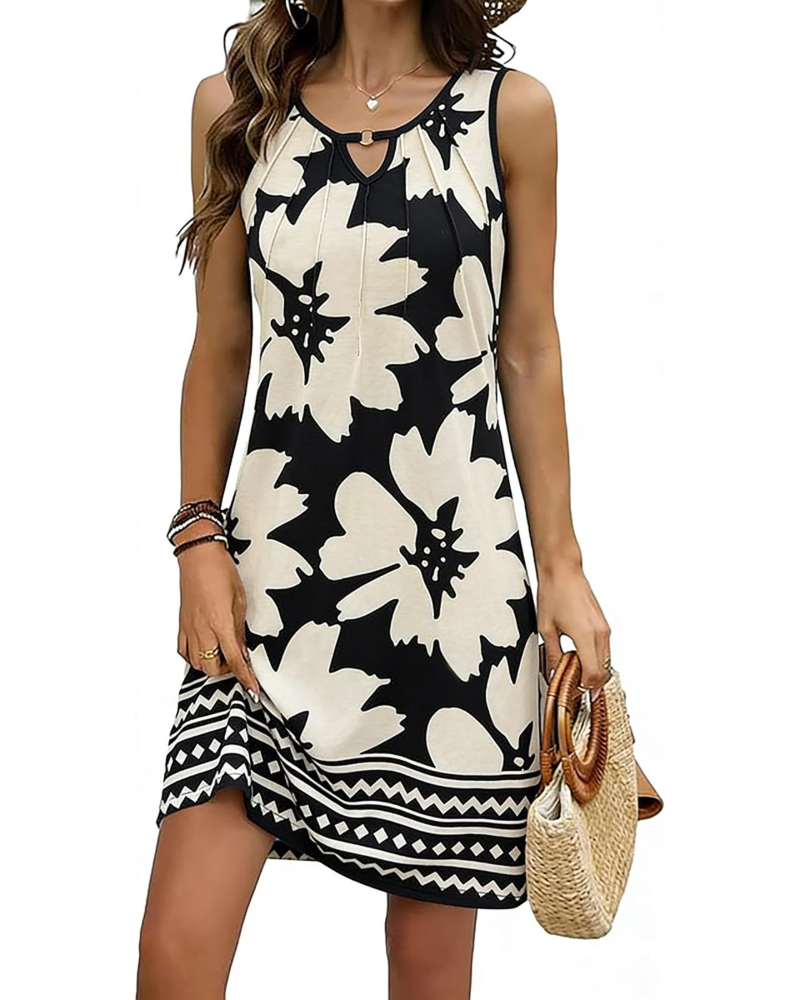 Robe Mini Femme en tissu léger, col V, coupe fluide – Menvelo