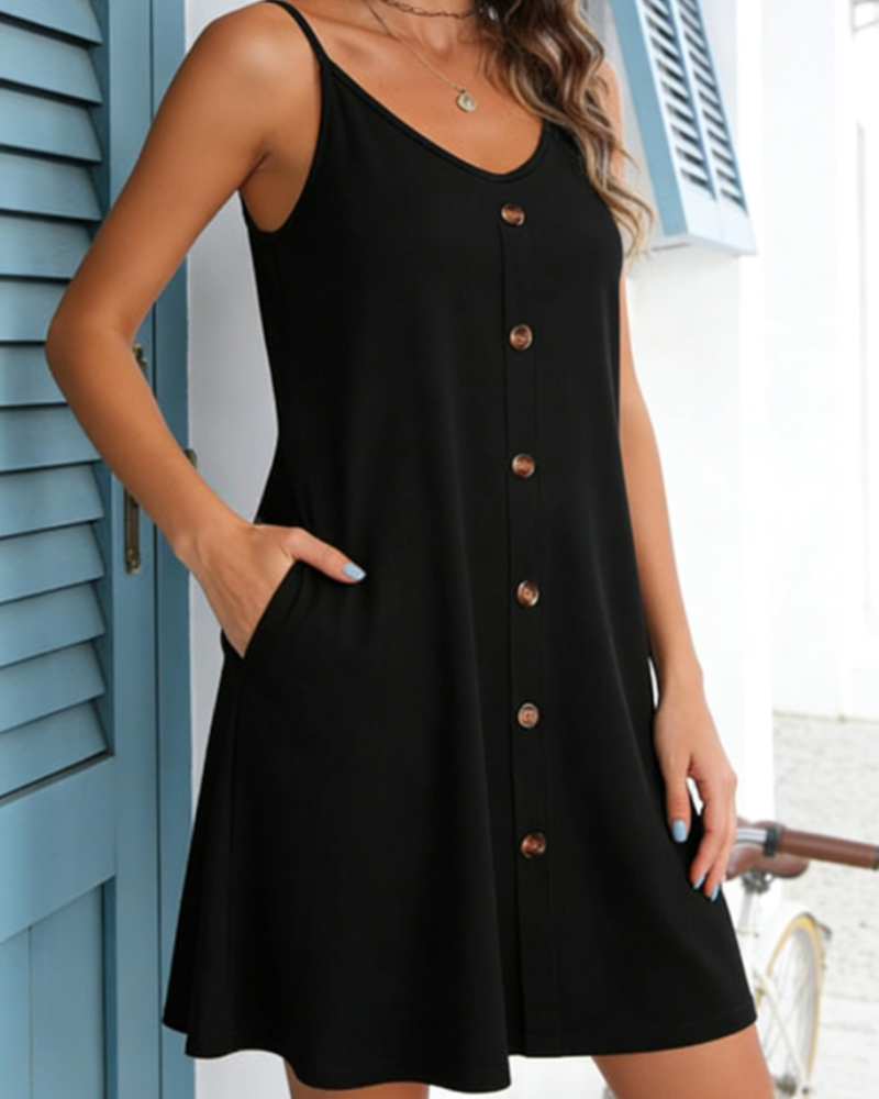 Robe Mini Femme en tissu léger, col V, coupe confortable – Menvelo