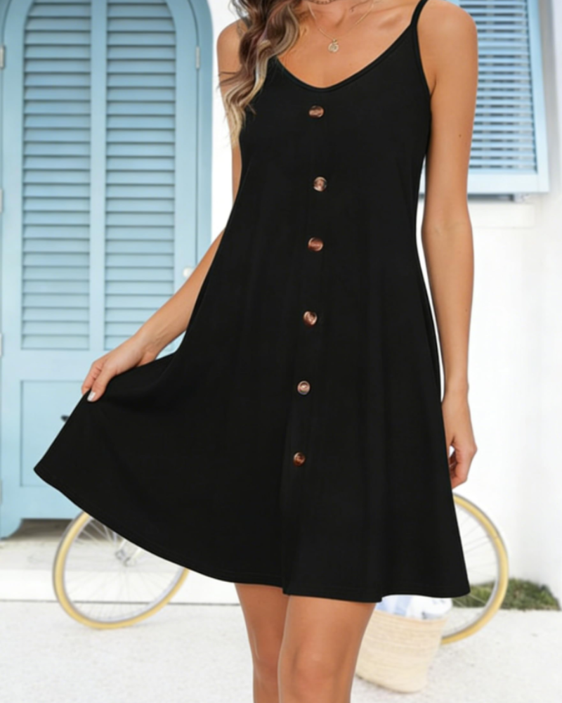 Robe Mini Femme en tissu léger, col V, coupe confortable – Menvelo