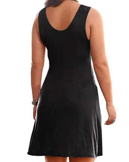 Robe Midi Femme en tissu léger, col V, coupe ample – Menvelo