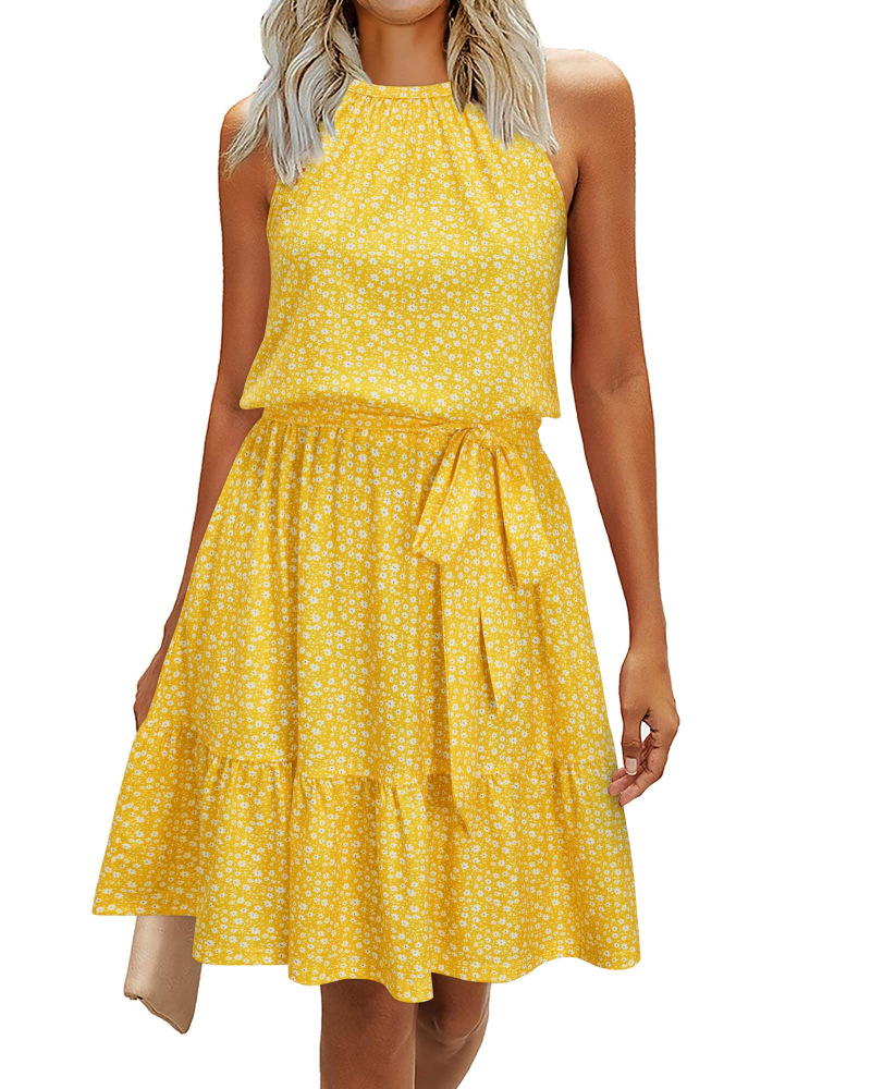 Robe Mini Femme en tissu léger, dos nu, coupe fluide – Menvelo