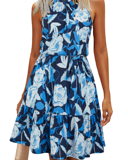 Robe Mini Femme en tissu léger, dos nu, coupe fluide – Menvelo