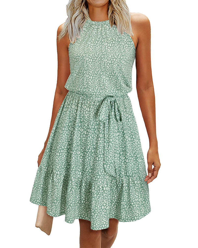 Robe Mini Femme en tissu léger, dos nu, coupe fluide – Menvelo