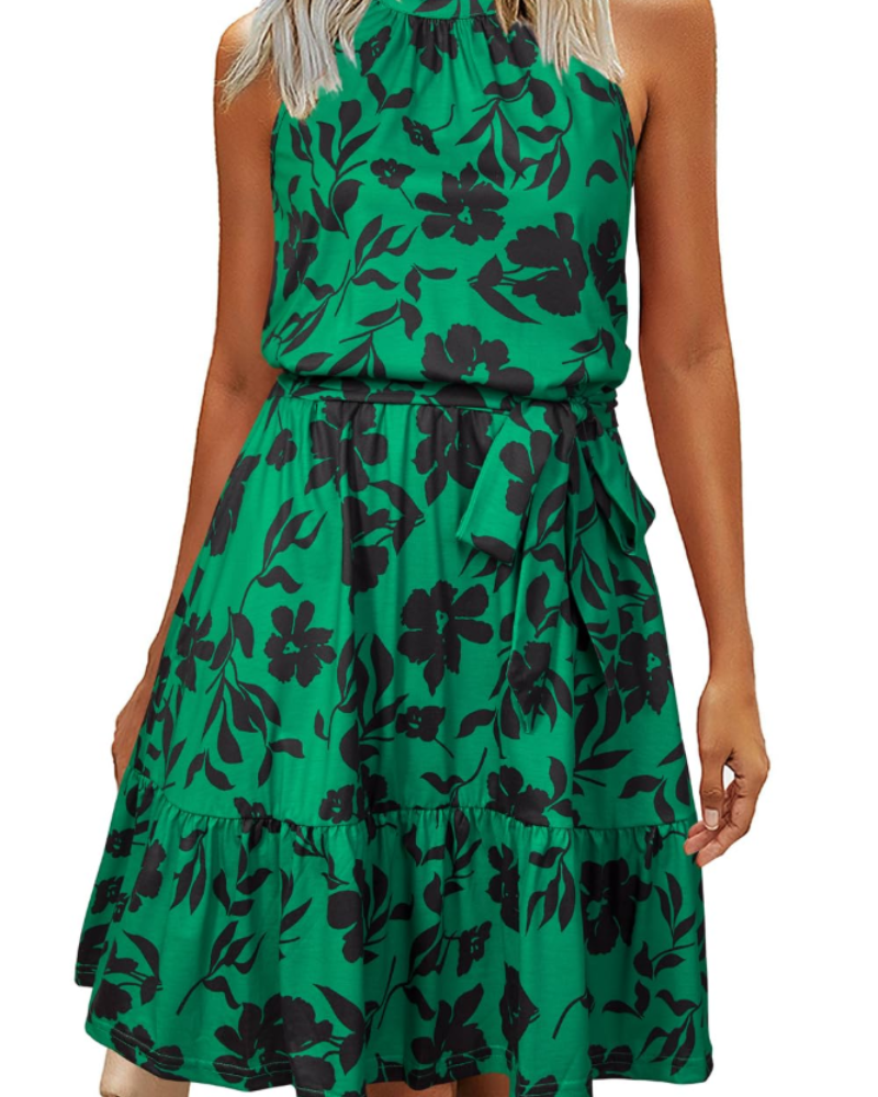 Robe Mini Femme en tissu léger, dos nu, coupe fluide – Menvelo