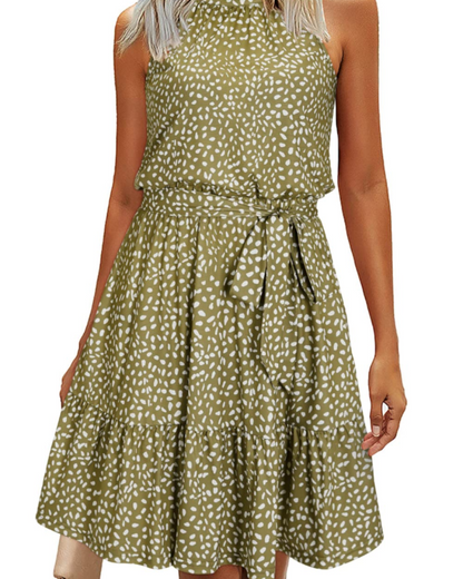 Robe Mini Femme en tissu léger, dos nu, coupe fluide – Menvelo