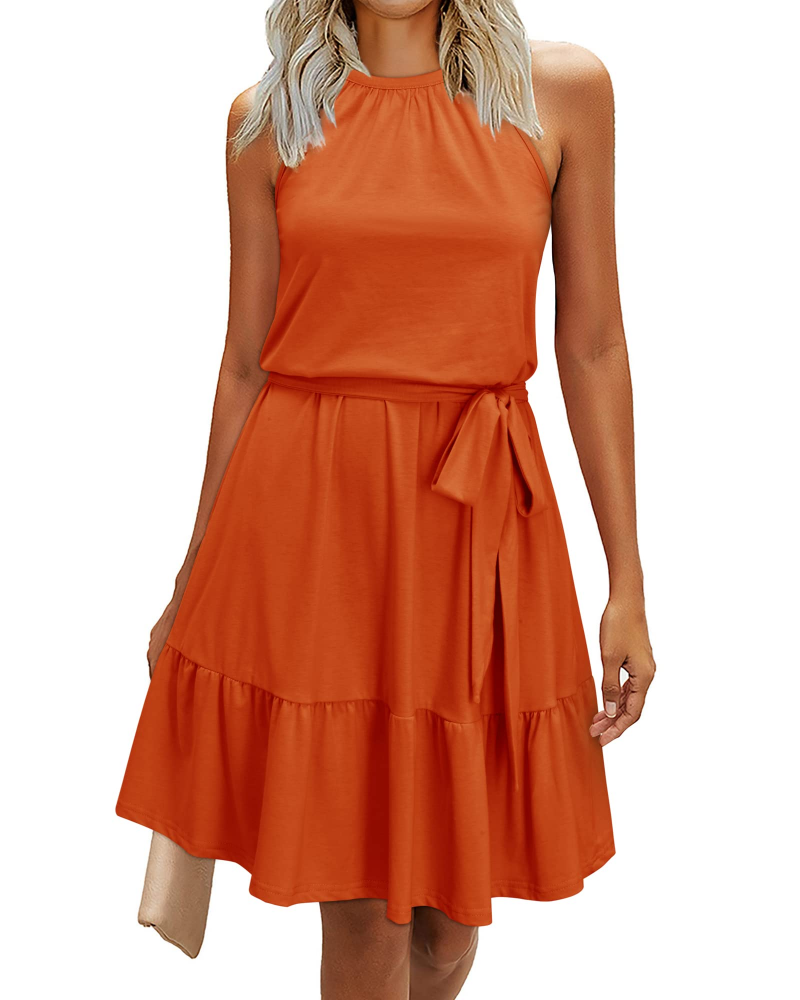 Robe Mini Femme en tissu léger, dos nu, coupe fluide – Menvelo