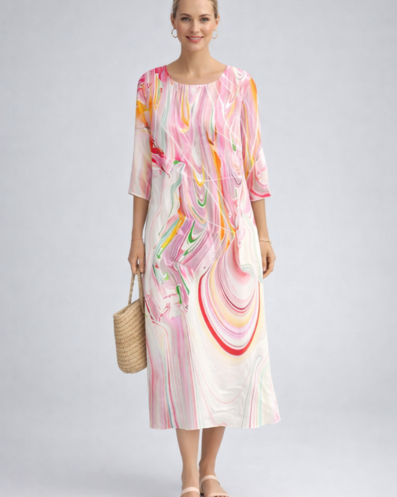 Paloma Robe Femme Élégante – Robe Fleurie en Coton, Coupe Flatteuse & Style Intemporel