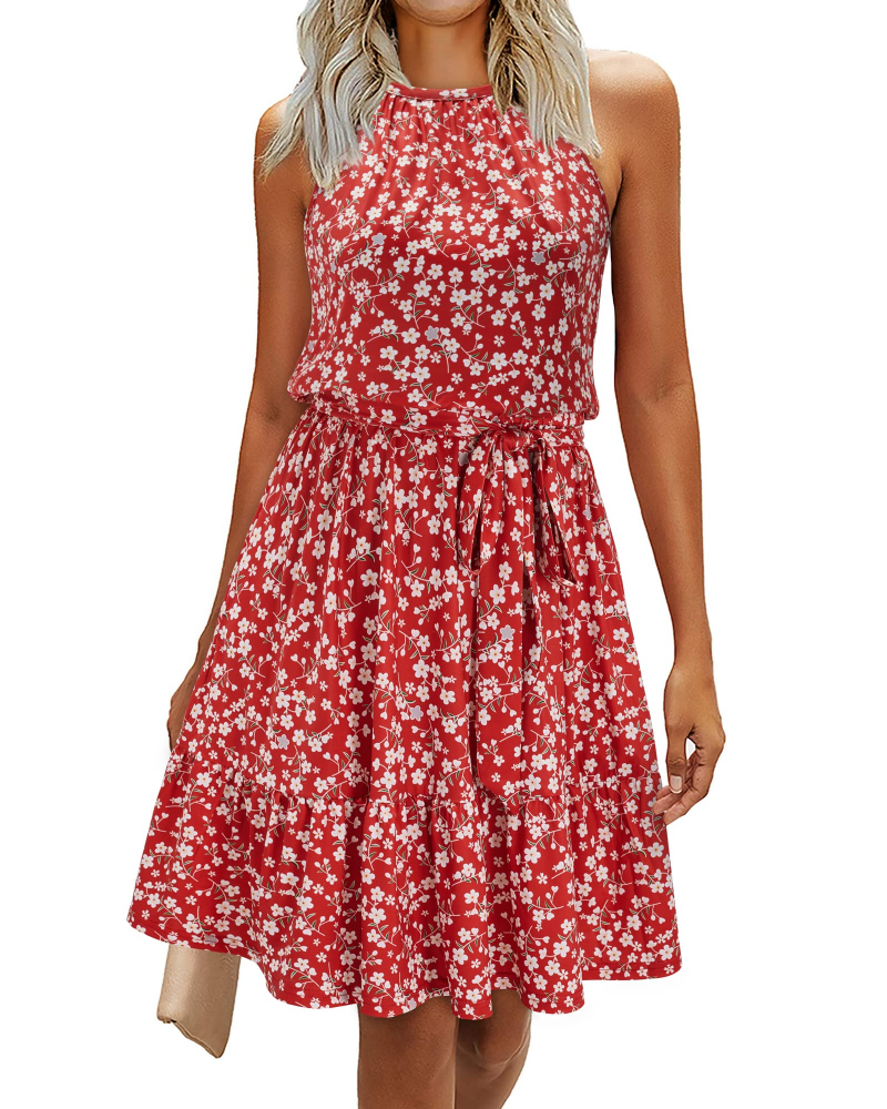 Robe Mini Femme en tissu léger, dos nu, coupe fluide – Menvelo
