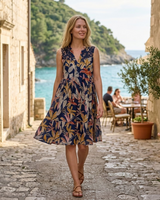 Menvelo Robe Midi Femme Dentelle Col V À Volants