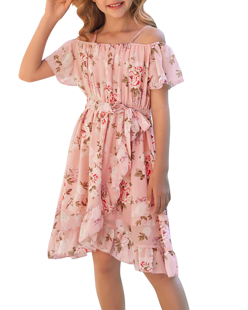 Robe Midi Femme en mousseline, à bretelles, coupe fluide – Menvelo