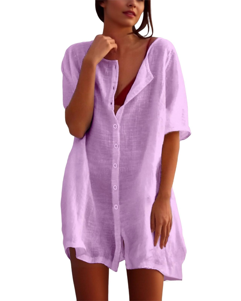 Robe Midi Femme en tissu léger, coupe fluide – Menvelo