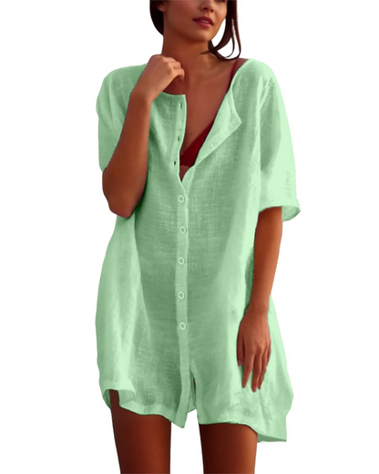 Robe Midi Femme en tissu léger, coupe fluide – Menvelo