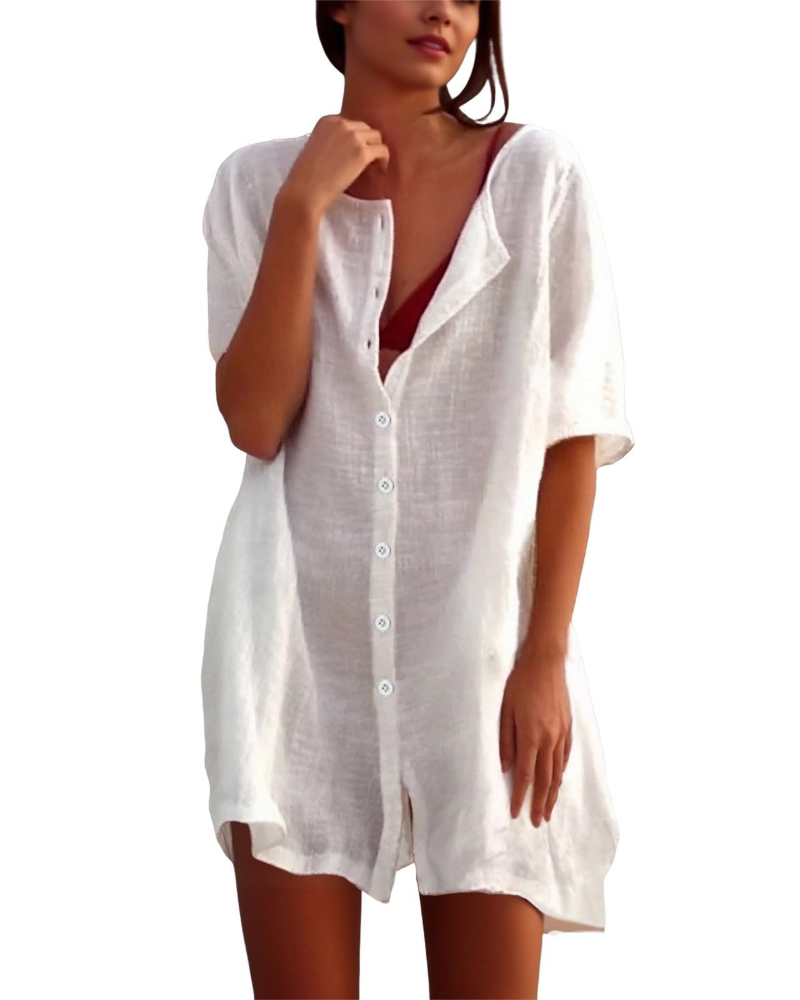 Robe Midi Femme en tissu léger, coupe fluide – Menvelo