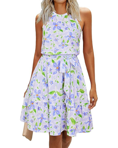 Robe Midi Femme en tissu léger, avec poches, coupe fluide – Menvelo