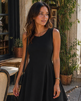 Menvelo Robe Mini Femme Stretch Sans Manches Coupe Moulante Coupe A-Line