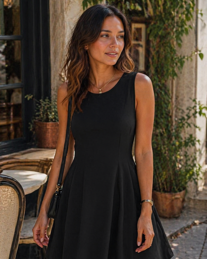 Robe Mini Femme en stretch, sans manches, coupe moulante – Menvelo