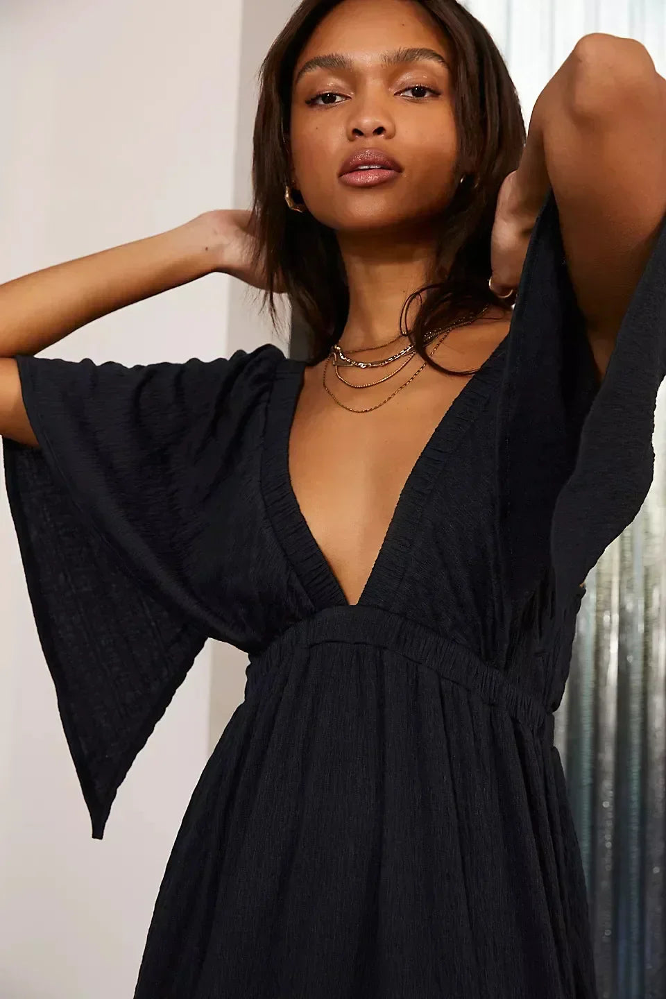Robe longue bohème dos nu pour femme