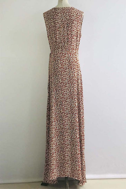 Robe maxi fleurie à petites fleurs pour femmes