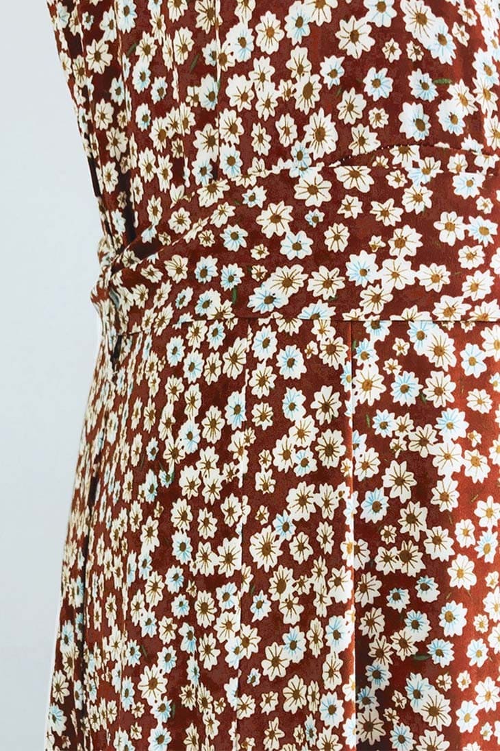 Robe maxi fleurie à petites fleurs pour femmes