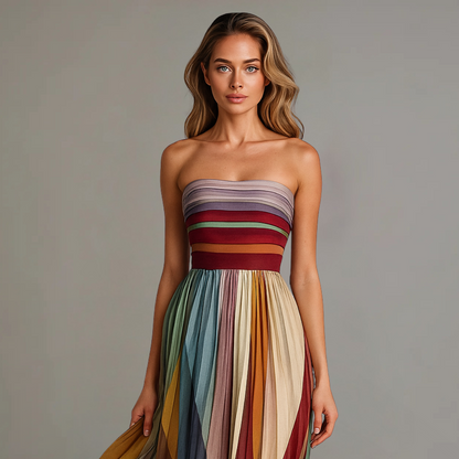 Robe longue glamour de fête pour femme