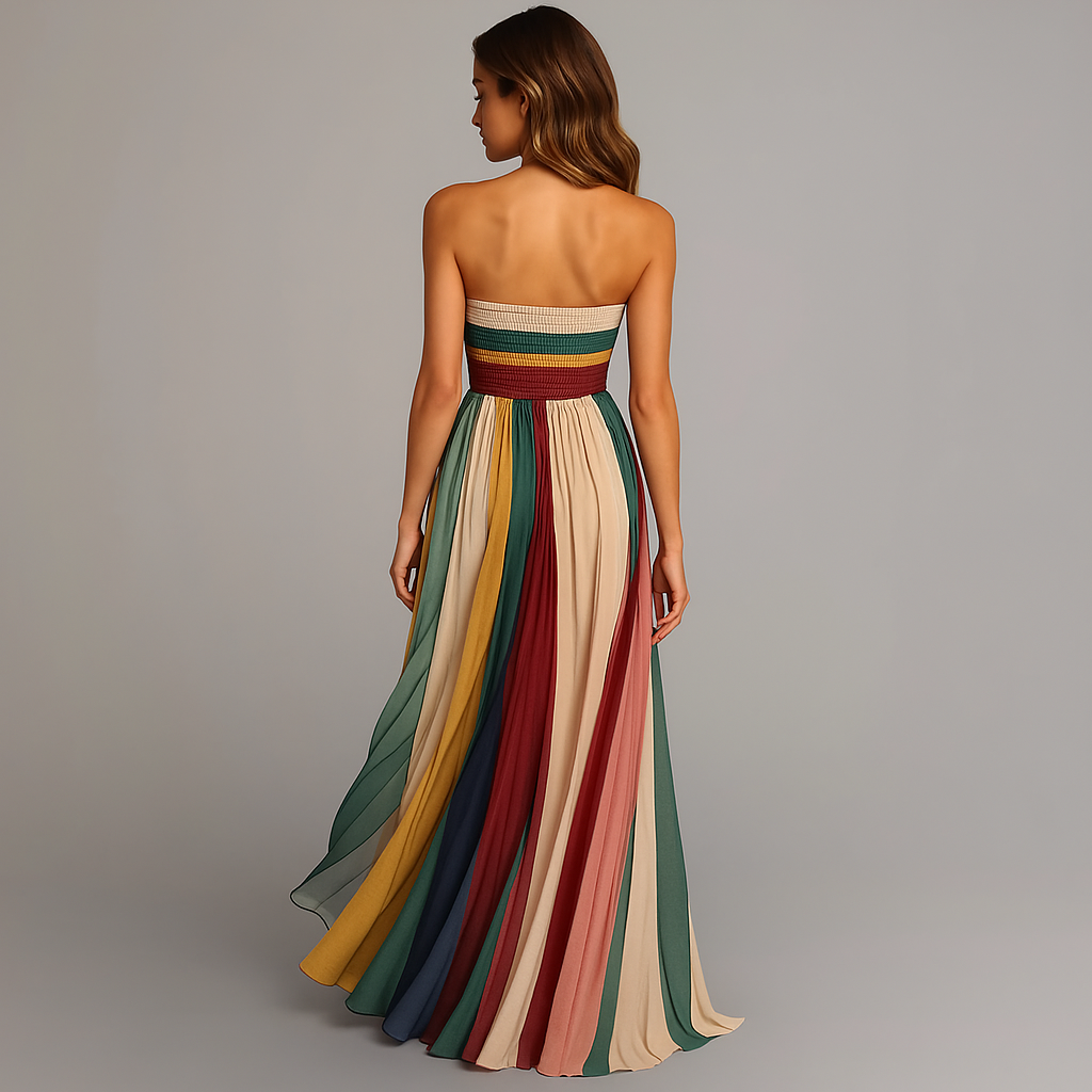 Robe longue glamour de fête pour femme