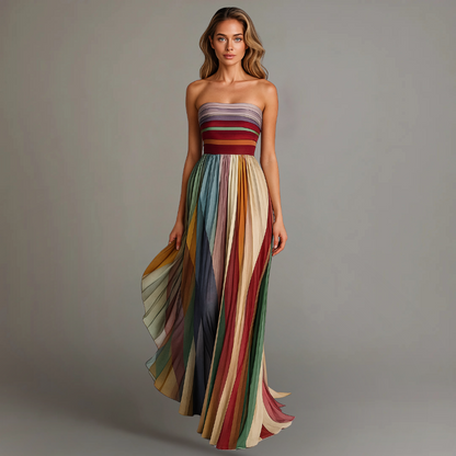 Robe longue glamour de fête pour femme