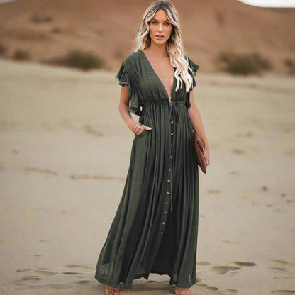 Robe longue femme - Paréo d'été pour la plage
